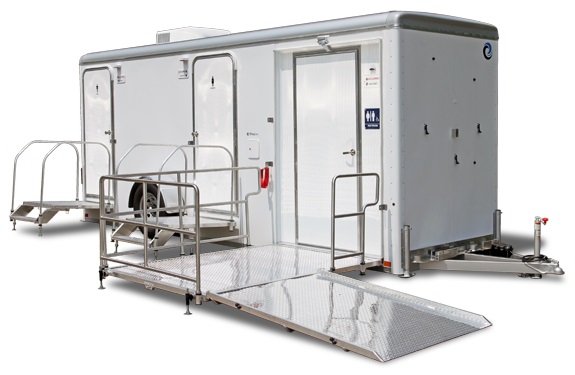 ADA Handicapped Restroom Trailer Rentals With Wheelchair Ramp in Connecticut