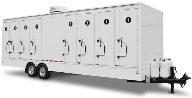 Large 8 Stall Shower Trailer Rental in Connecticut