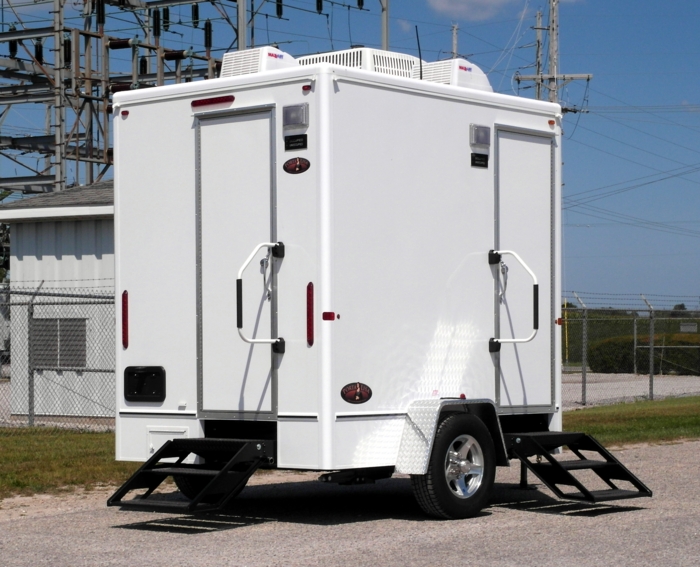 Small 1 Stall Restroom Trailer Rental in Connecticut