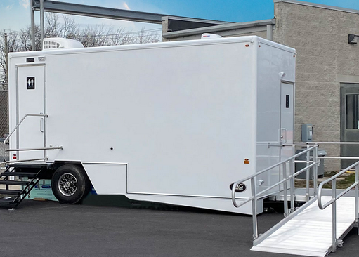 Handicapped Restroom Trailer Rental With Wheelchair Ramp in Connecticut